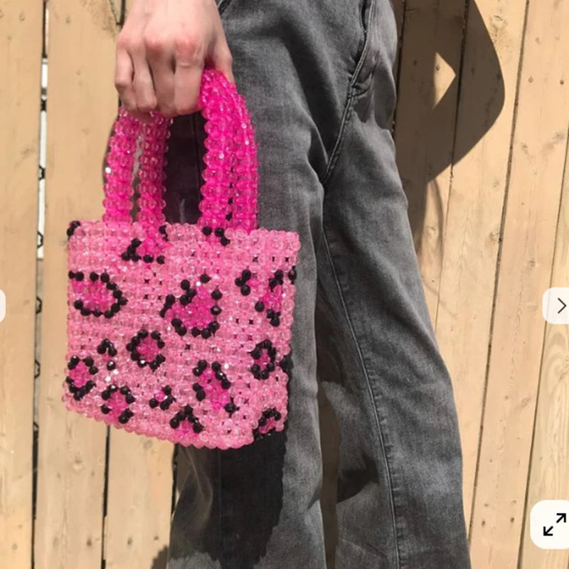 Pink Panther Hand-Woven Bag