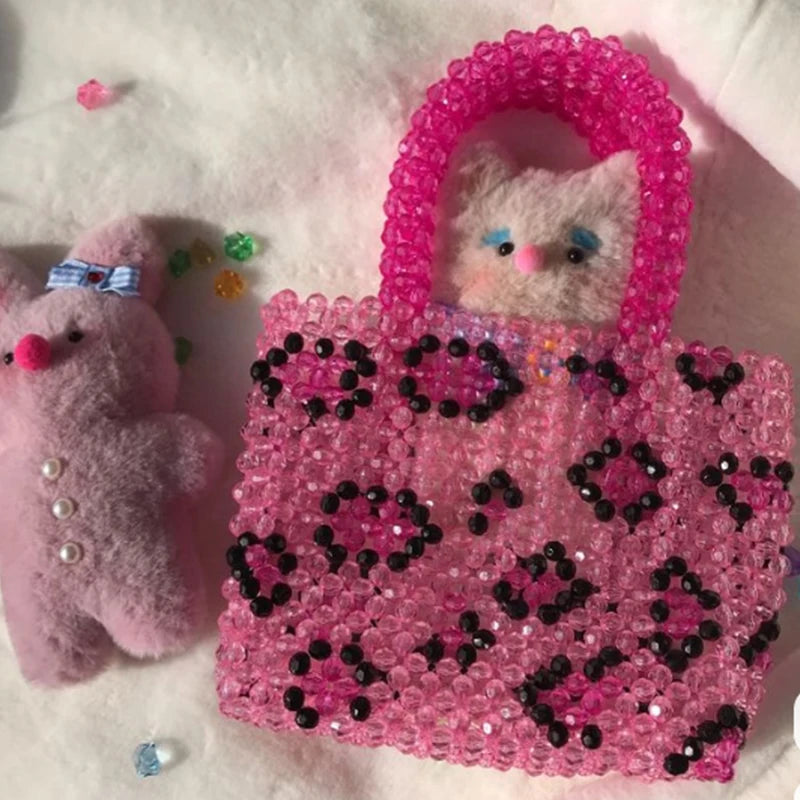 Pink Panther Hand-Woven Bag